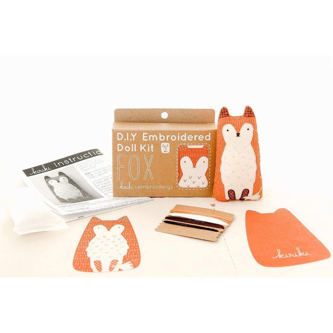 Kiriki Press - Fox DIY Embroidery Kit - Default - gatherhereonline.com