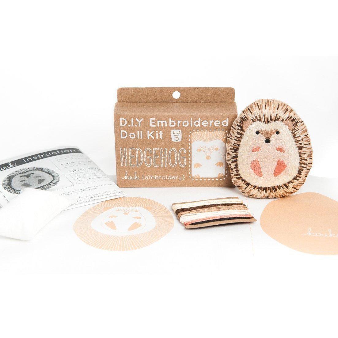 Kiriki Press - Hedgehog DIY Embroidery Kit - Default - gatherhereonline.com