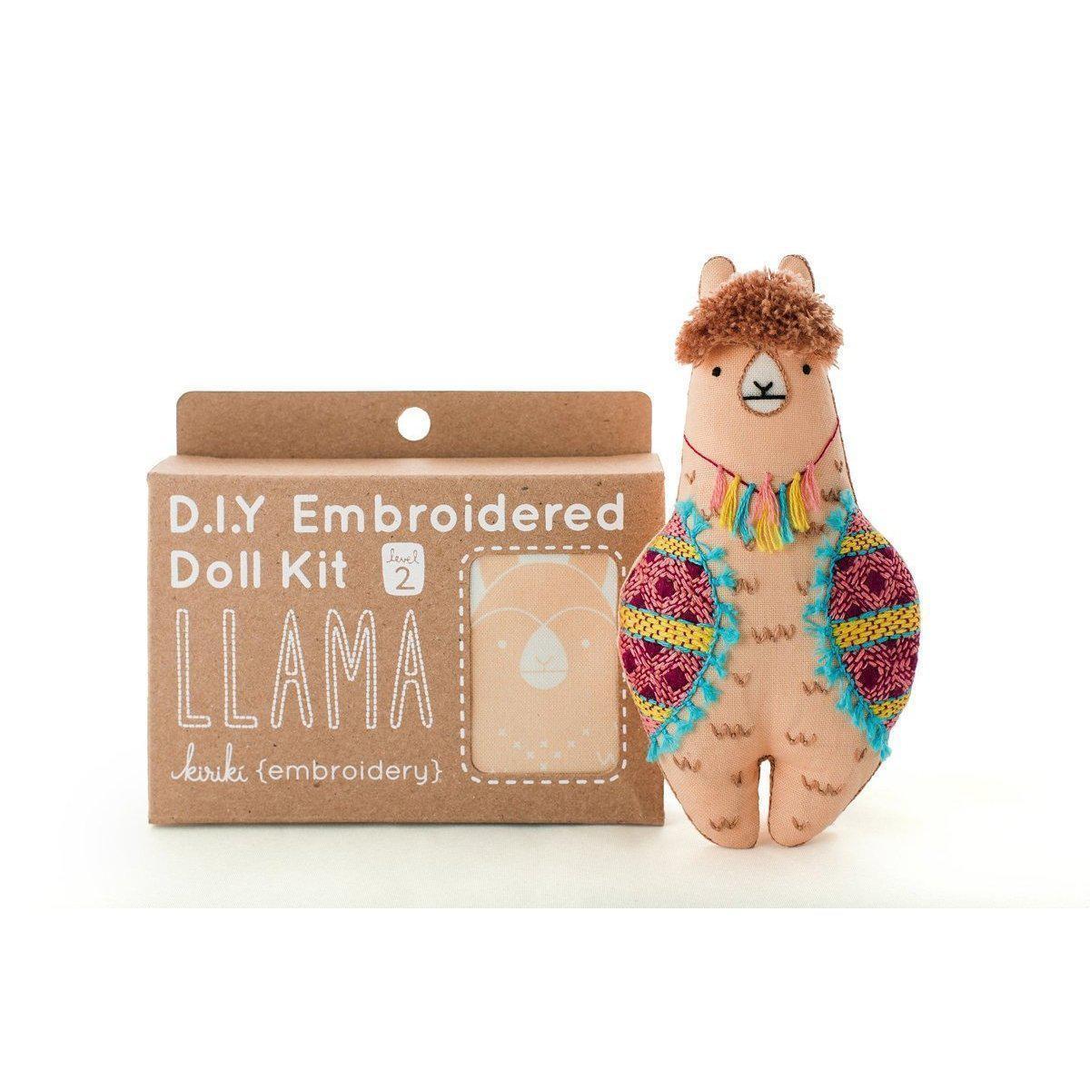 Kiriki Press - Llama DIY Embroidery Kit - Default - gatherhereonline.com