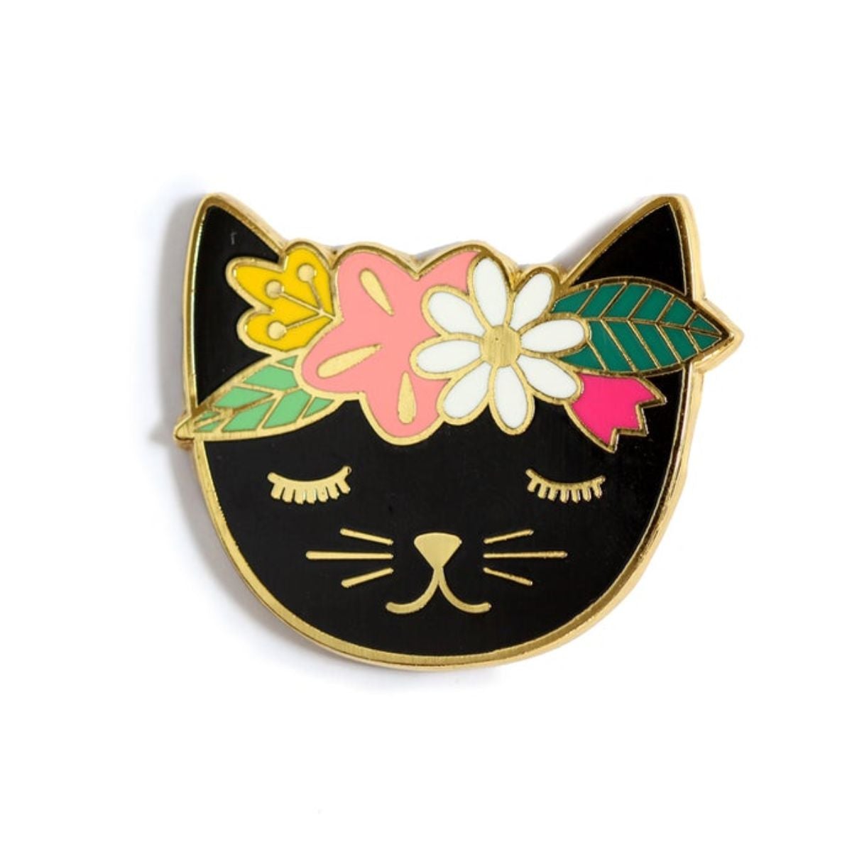 Kiriki Press-Magnetic Needle Minder - Floral Cat-notion-gather here online