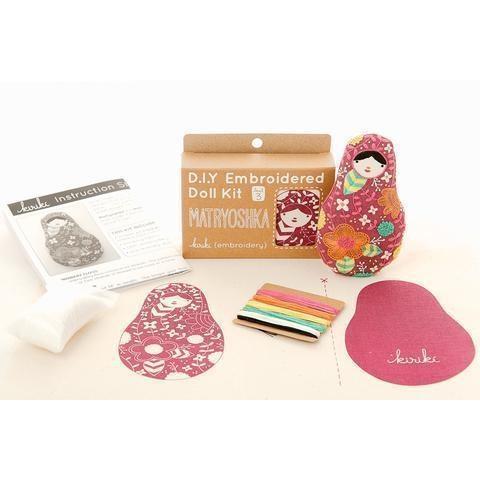 Kiriki Press - Matryoshka DIY Embroidery Kit - Default - gatherhereonline.com