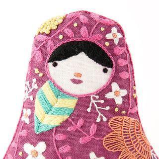 Kiriki Press - Matryoshka DIY Embroidery Kit - Default - gatherhereonline.com