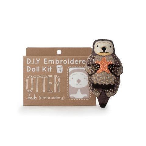 Kiriki Press - Otter DIY Embroidery Kit - Default - gatherhereonline.com