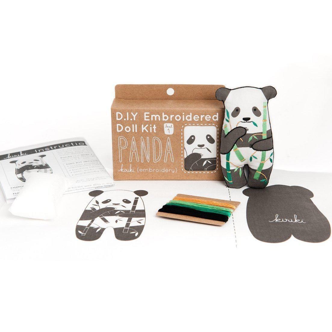 Kiriki Press - Panda DIY Embroidery Kit - Default - gatherhereonline.com