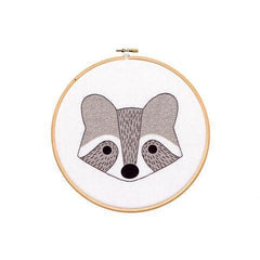Kiriki Press - Raccoon Cub Hoop Art Kit - Default - gatherhereonline.com