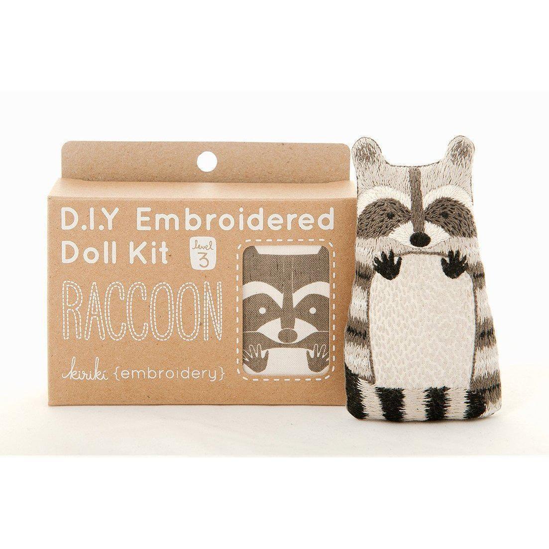 Kiriki Press - Raccoon DIY Embroidery Kit - Default - gatherhereonline.com