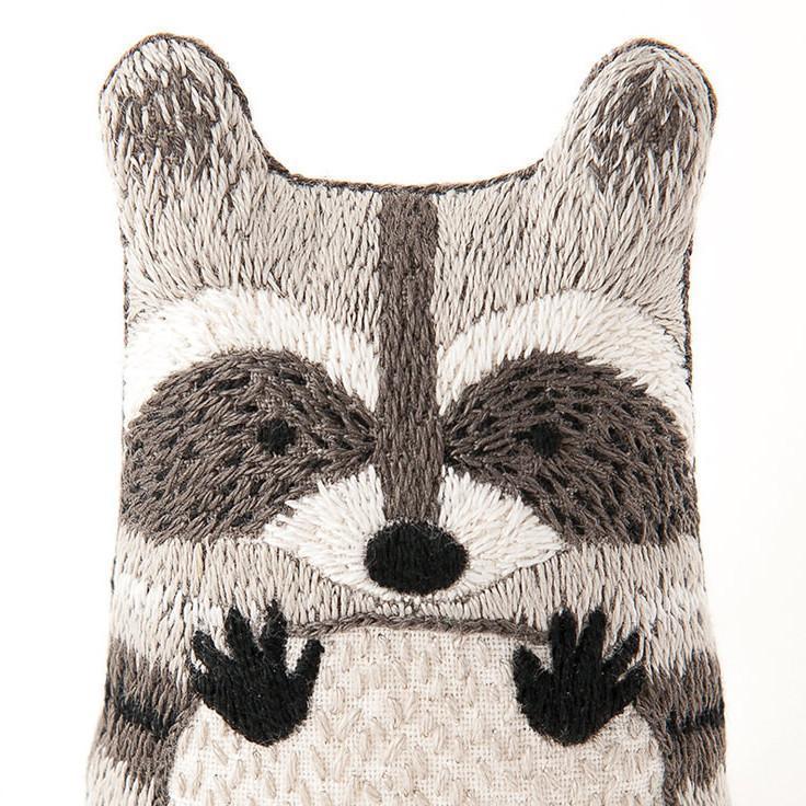 Kiriki Press - Raccoon DIY Embroidery Kit - Default - gatherhereonline.com