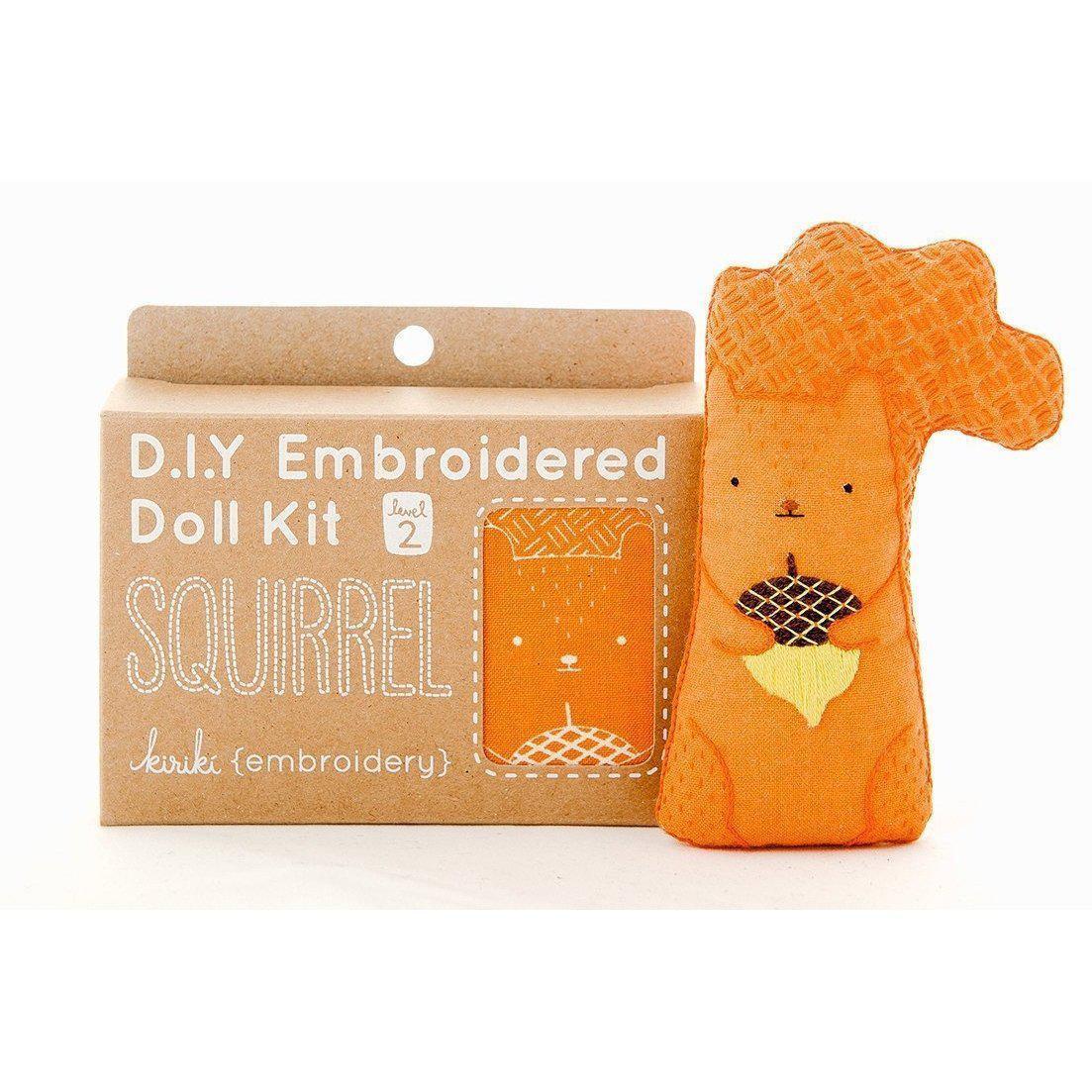 Kiriki Press - Squirrel DIY Embroidery Kit - Default - gatherhereonline.com