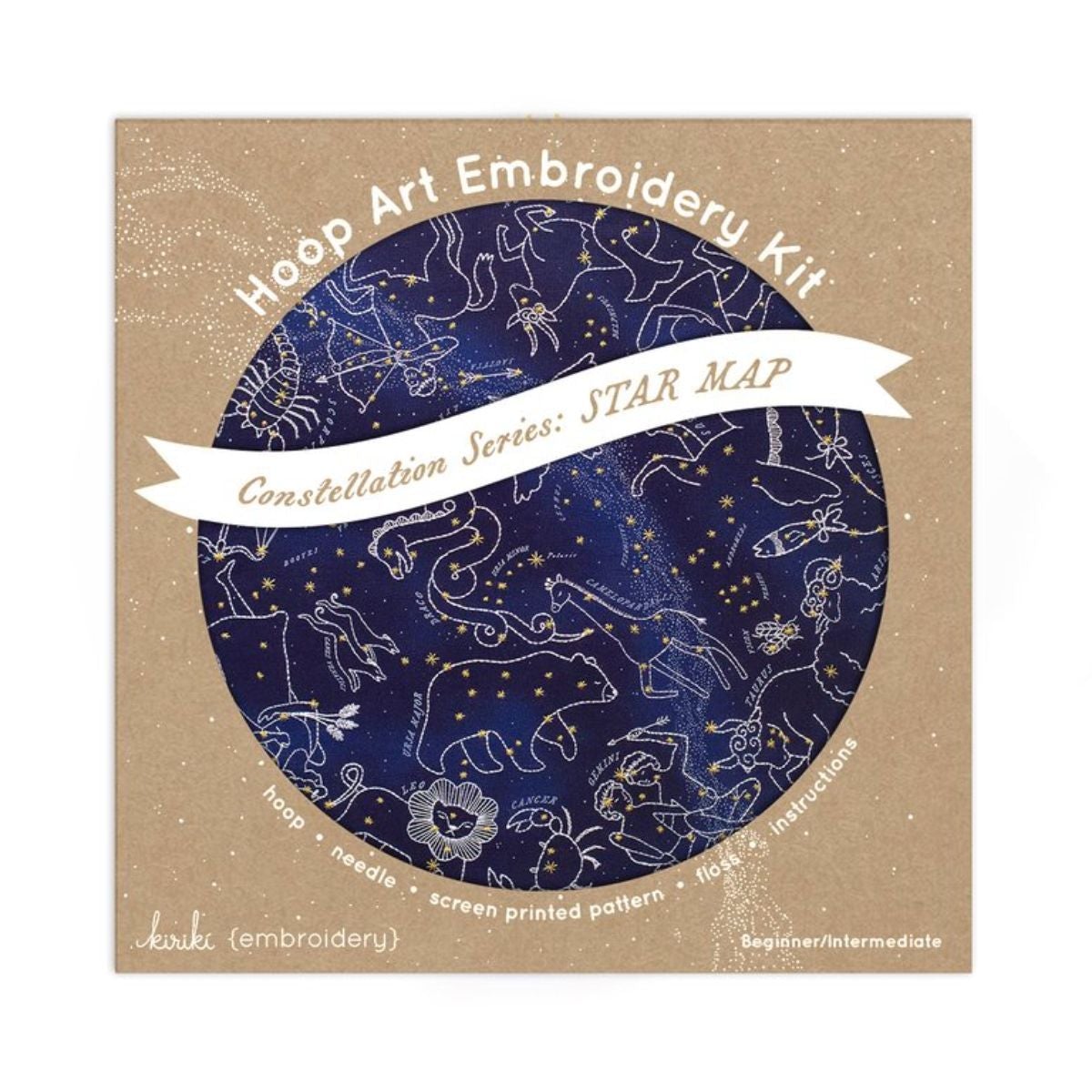 Kiriki Press-Star Map Embroidery Kit-embroidery kit-gather here online