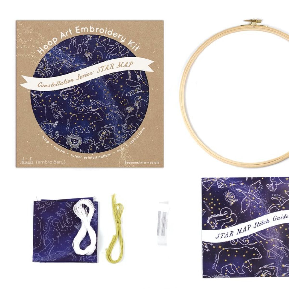 Kiriki Press-Star Map Embroidery Kit-embroidery kit-gather here online