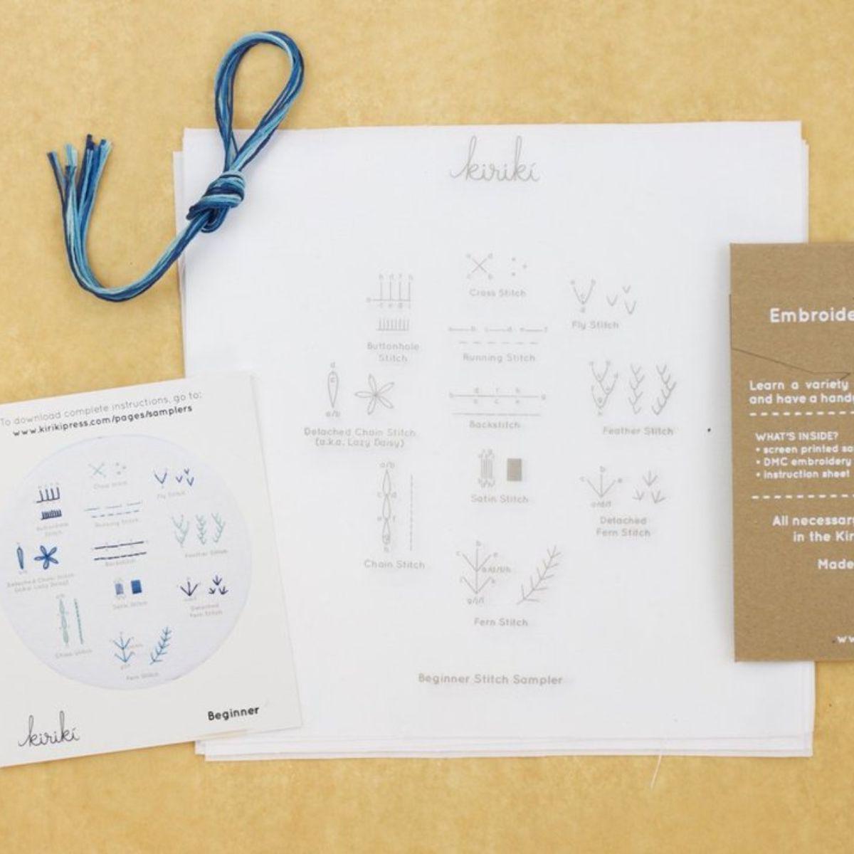 succulent embroidery kit Succulent Embroidery Stitch Sampler – gather here online