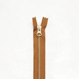 Klum House Workshop-14” Brass Zipper-zipper-Brush Brown-gather here online