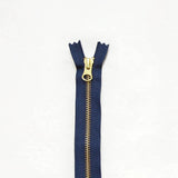 Klum House Workshop-14” Brass Zipper-zipper-Navy-gather here online