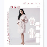 Named Clothing-Lahja Dressing Gown Pattern-sewing pattern-gather here online