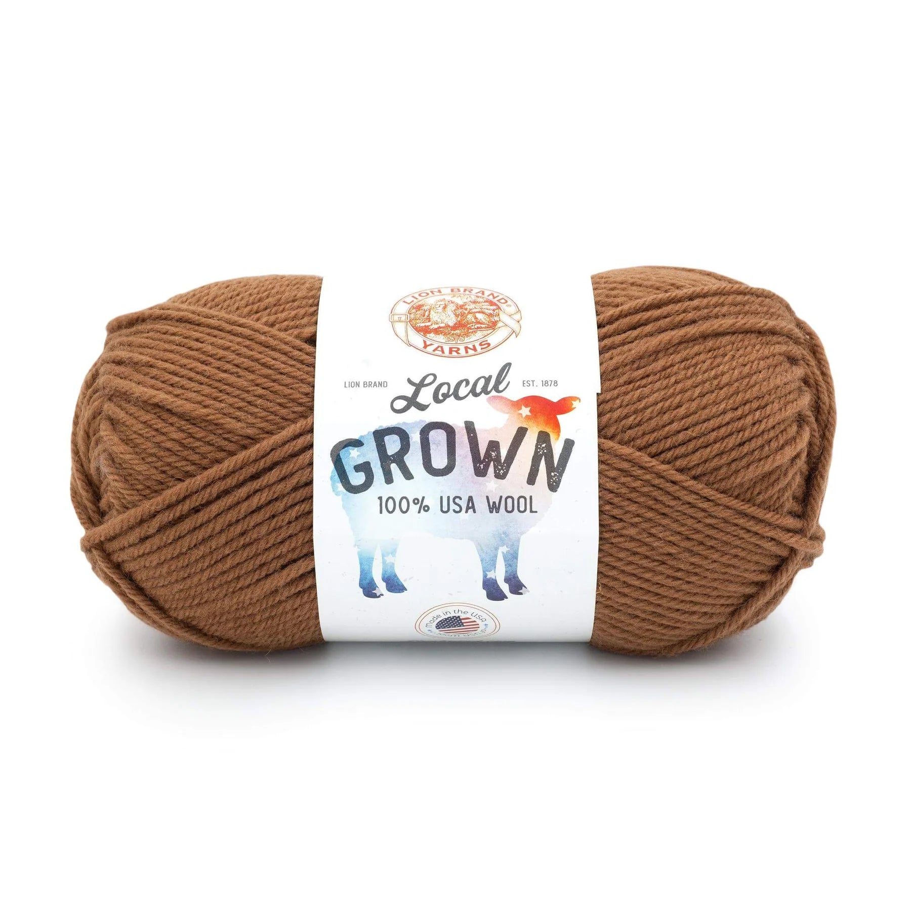 Lion Brand Yarn Wool-Ease Thick & Quick Flax Wool Blend Super Bulky Acrylic, Wool Brown Yarn 3 Pack