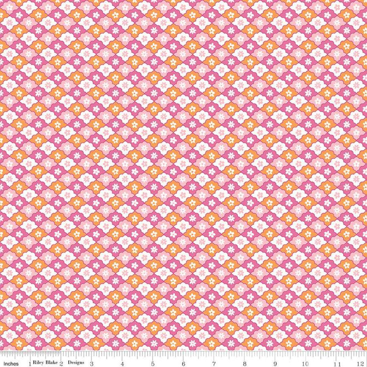 Liberty Fabrics-Painted Sunset Meadow Daisy-fabric-gather here online