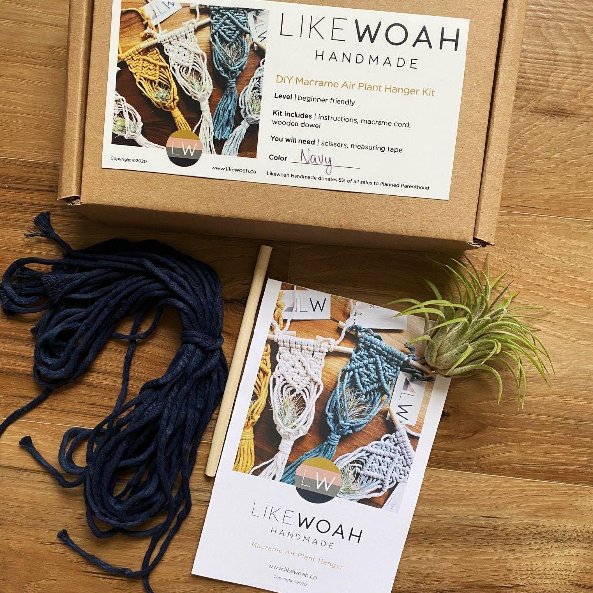 Likewoah-DIY Macramé Air Plant Hanger Kit-craft kit-gather here online