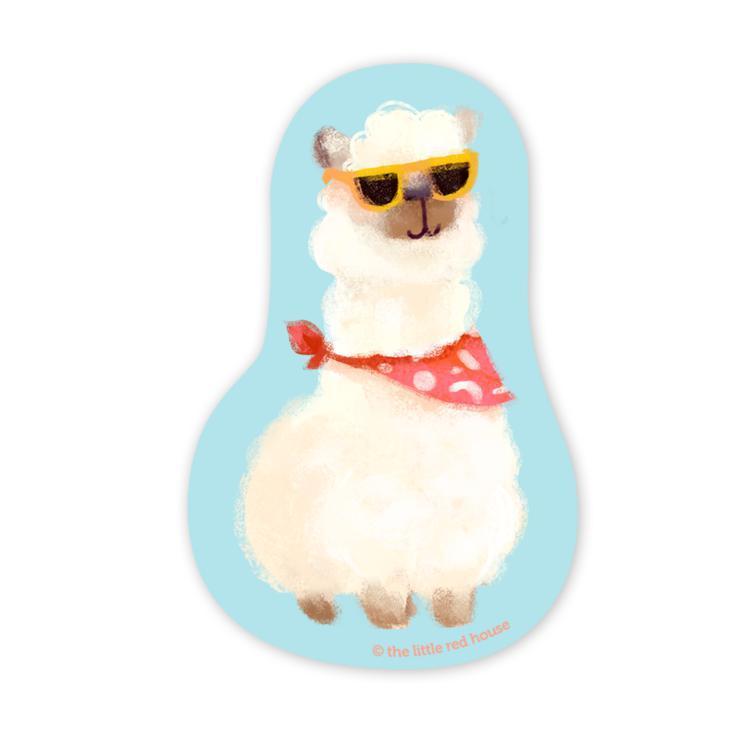 Little Red House-Hipster Alpaca Vinyl Sticker-accessory-gather here online