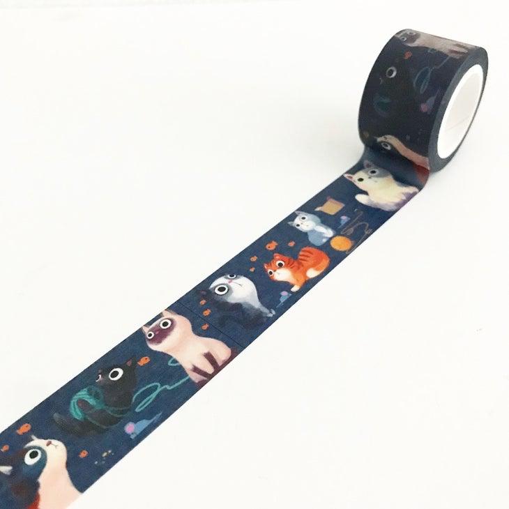 Little Red House-Wide Meow Washi Tape-notion-gather here online