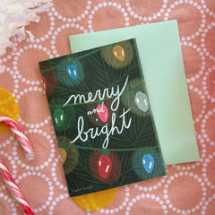 Lizzy House-Merry and Bright Holiday Card-greeting card-gather here online
