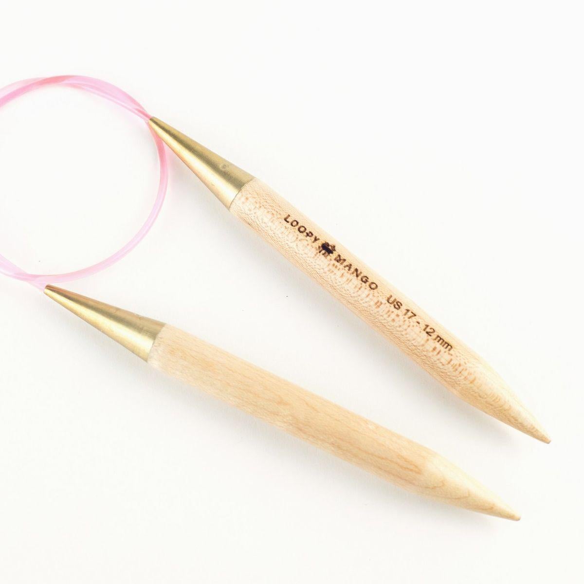 Loopy Mango-Maple Circular Needles 20”-knitting needle/crochet hook-US17-gather here online