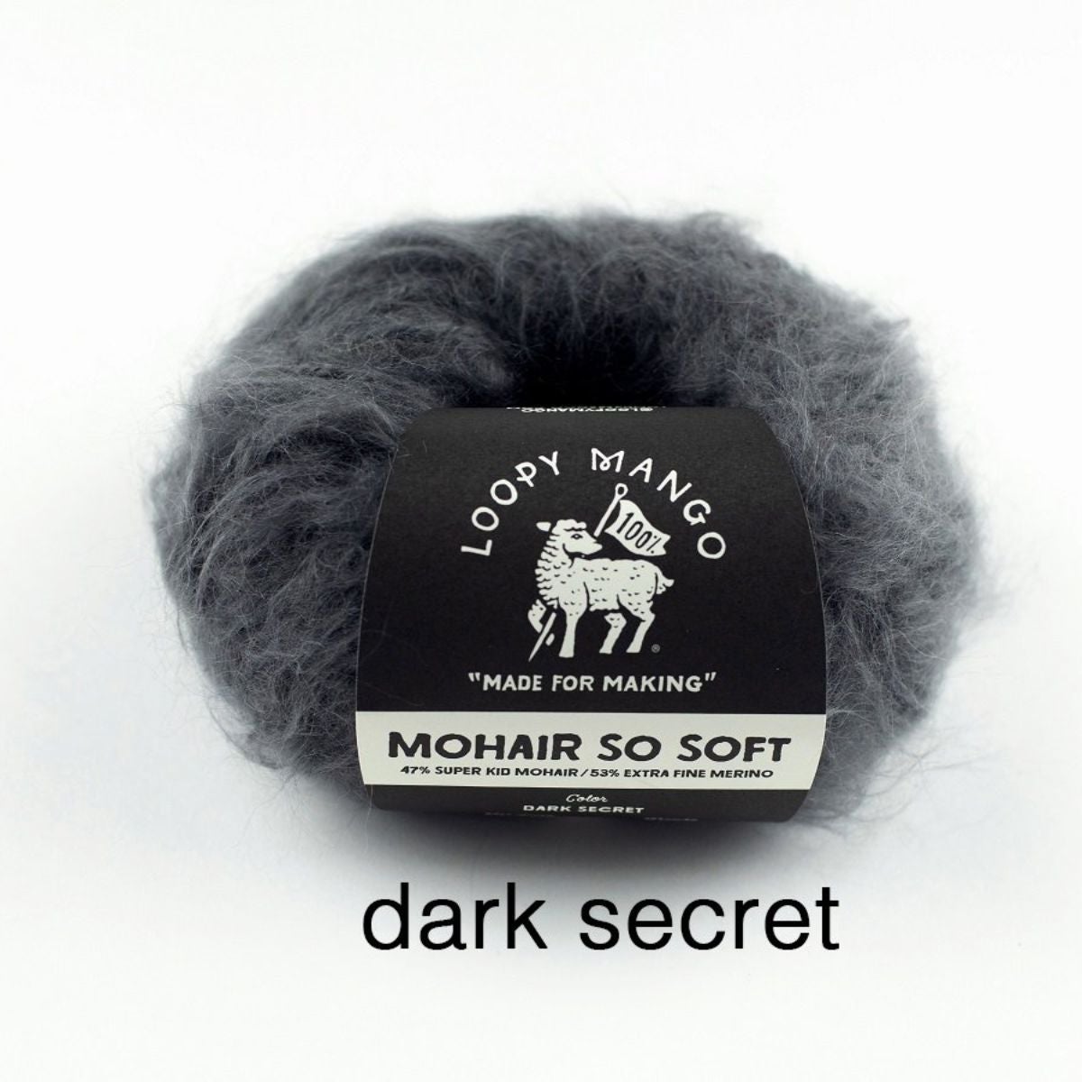 Loopy Mango-Mohair So Soft-yarn-Dark Secret-gather here online