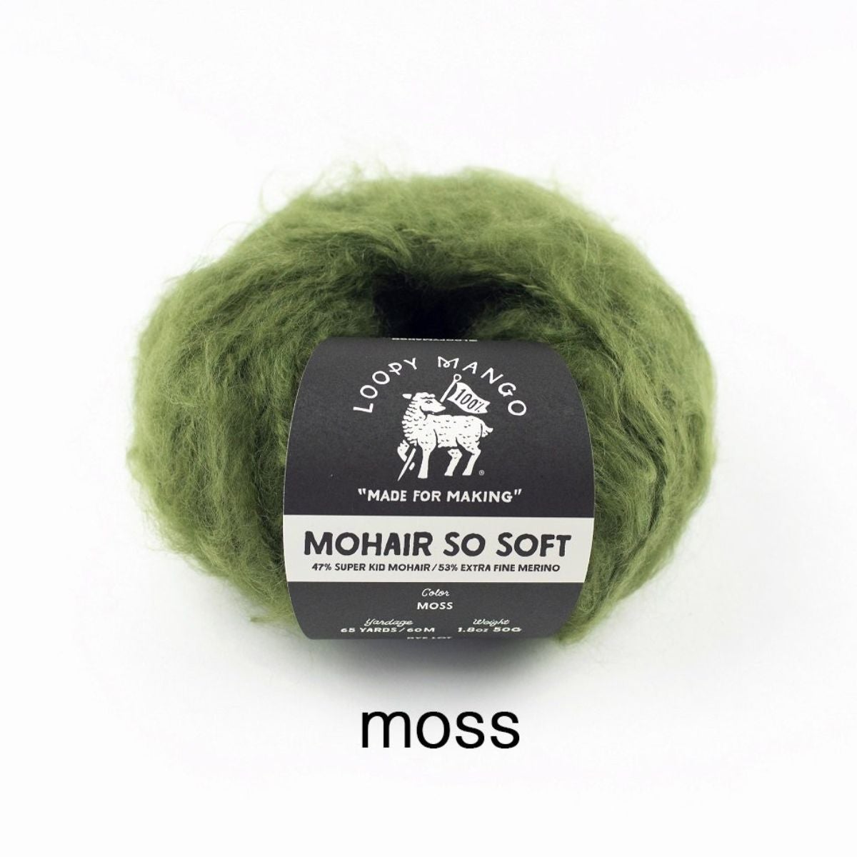 Loopy Mango-Mohair So Soft-yarn-Moss-gather here online