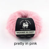 Loopy Mango-Mohair So Soft-yarn-Pretty in Pink-gather here online