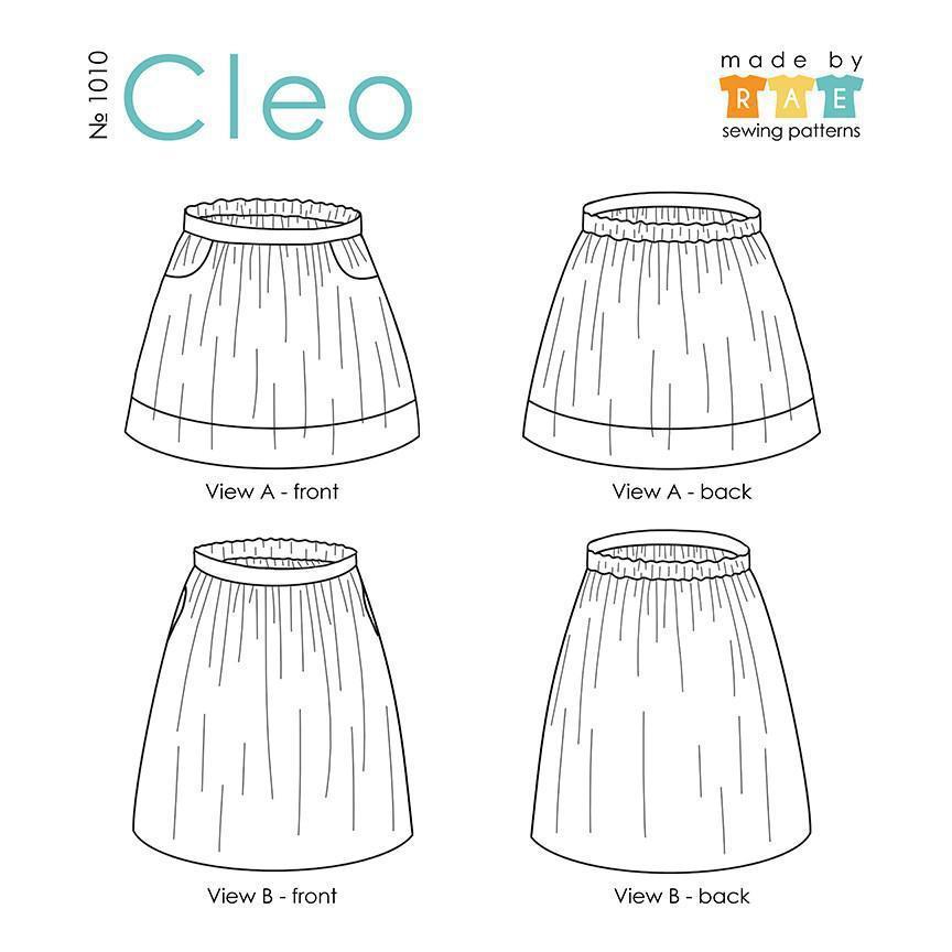 Made by rae-Cleo Skirt Pattern-sewing pattern-gather here online