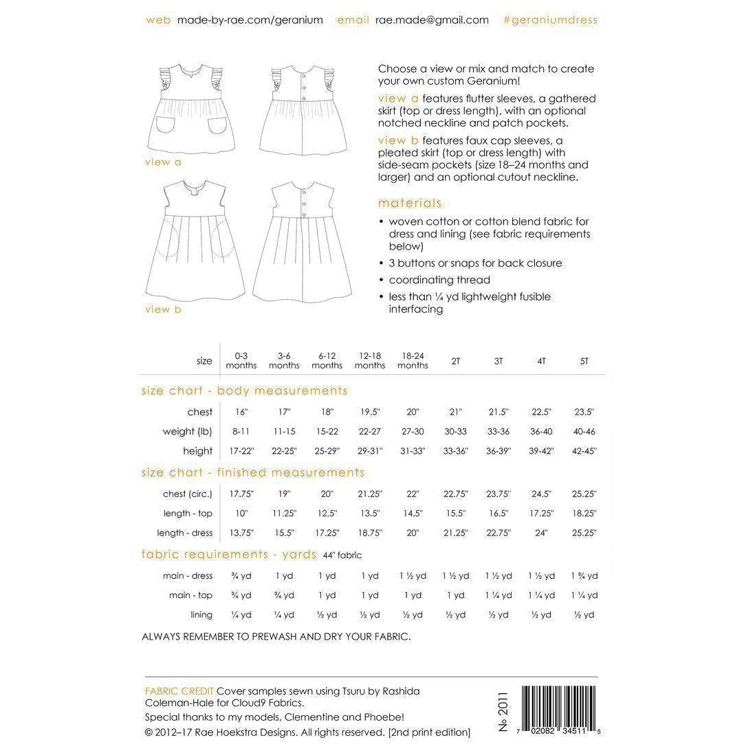 Made by rae-Geranium Dress Pattern 0-5T-sewing pattern - kids-Default-gather here online