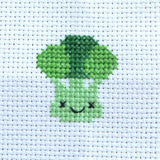 Marvling Bros-Kawaii Broccoli Cross Stitch Kit in a Matchbox-xstitch kit-gather here online