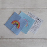 Marvling Bros-Kawaii Rainbow Arc Mini Cross Stitch Kit in a Matchbox-xstitch kit-gather here online