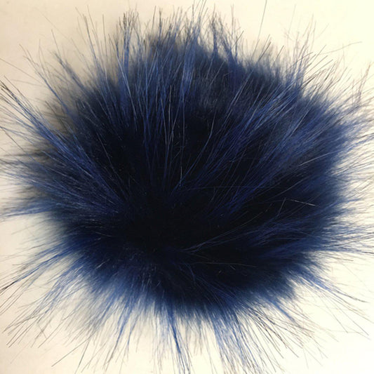 McPorter Farm-Faux Raccoon Fur Pompom - Blue-pompoms-gather here online