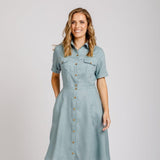 Megan Nielsen-Matilda Shirt Dress Pattern-sewing pattern-gather here online
