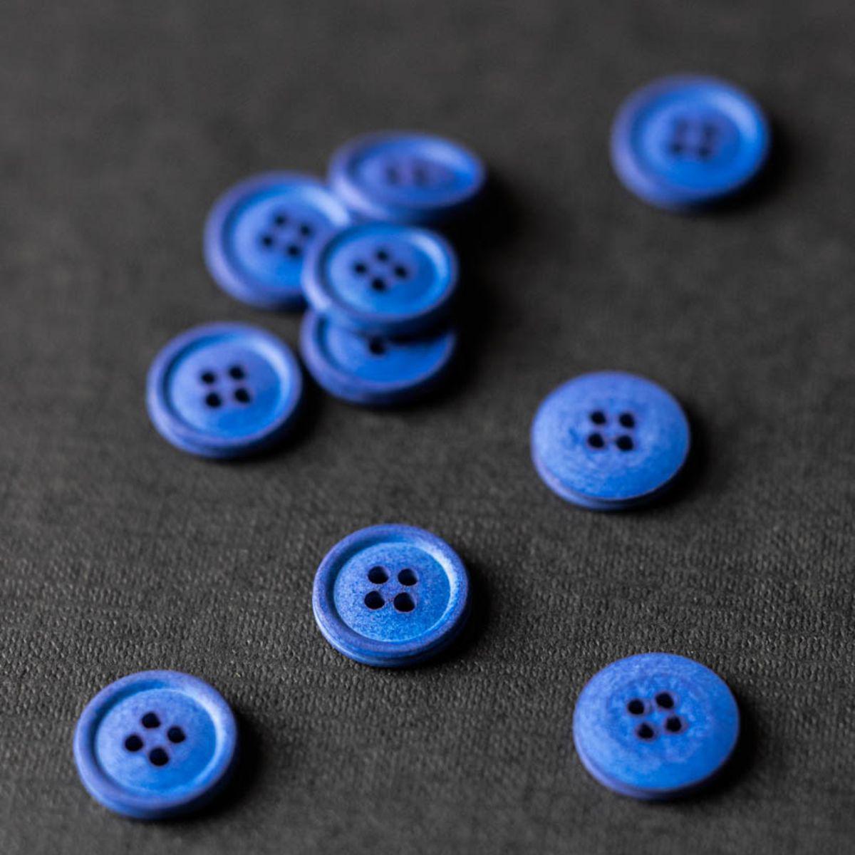 Merchant & Mills Notions, Patterns, Other-Cotton Button 15mm (each)-button-Cobalt-gather here online