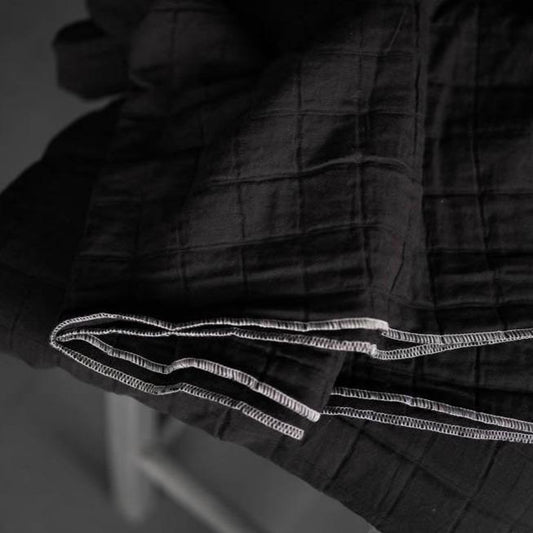 Merchant & Mills - Jacquard Square Cotton, Lunar Black - - gatherhereonline.com