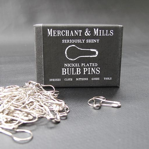 Merchant & Mills - Nickel Plated Bulb Pins - Default - gatherhereonline.com