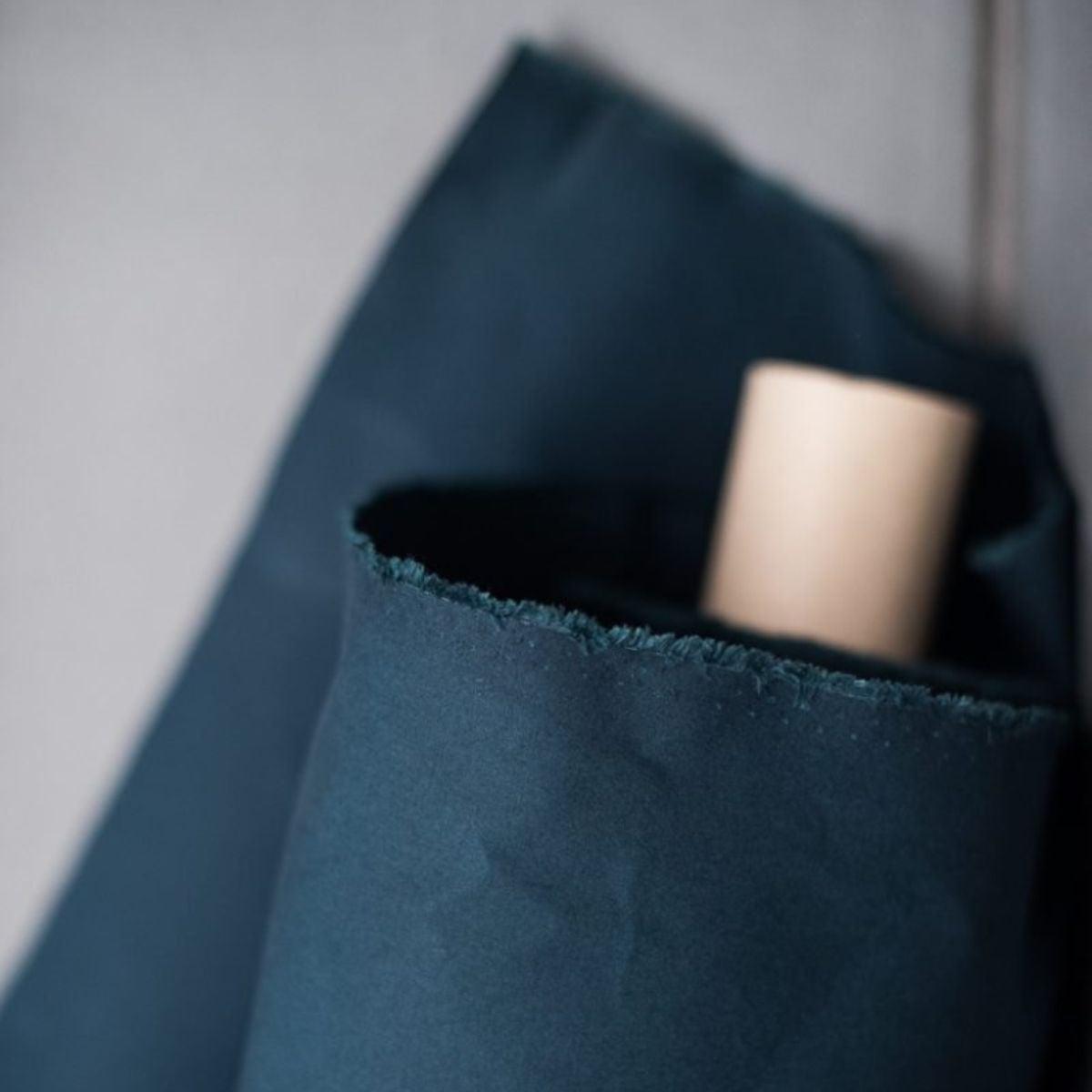 Merchant & Mills-Organic Dry Oilskin Midnight-fabric-gather here online