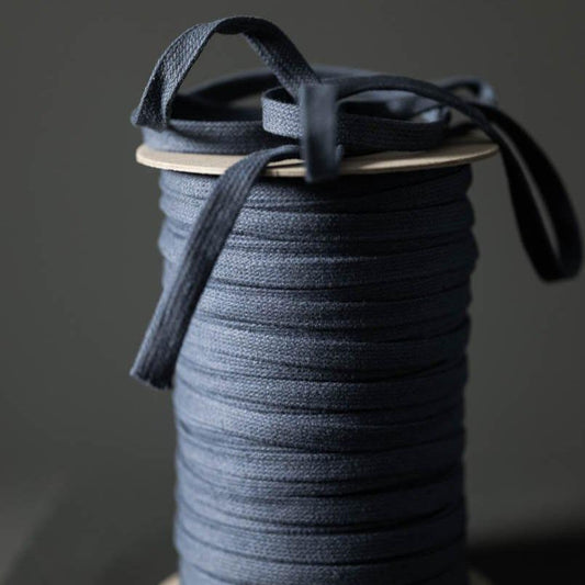 Merchant & Mills-Recycled Drawstring Webbing-10mm, Mid Blue-trim-gather here online