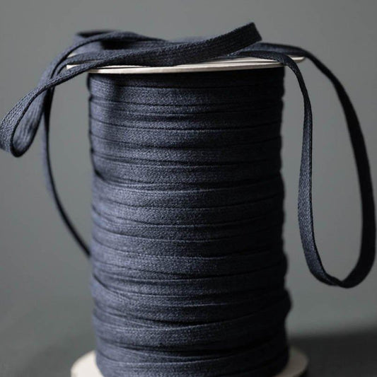 Merchant & Mills-Recycled Drawstring Webbing-10mm, Navy-trim-gather here online