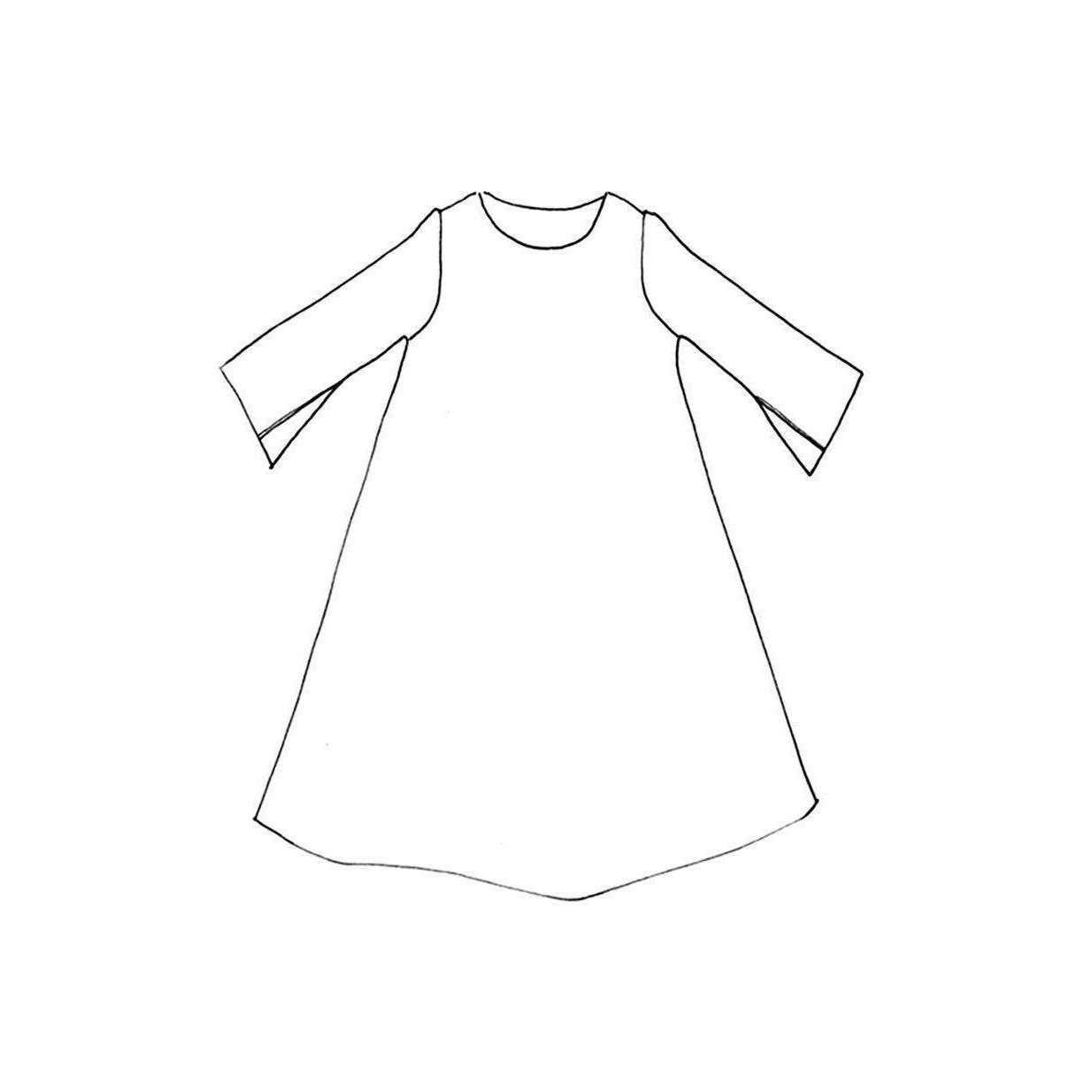knee length dresses for ladies Trapeze Dress sewing pattern – gather here online