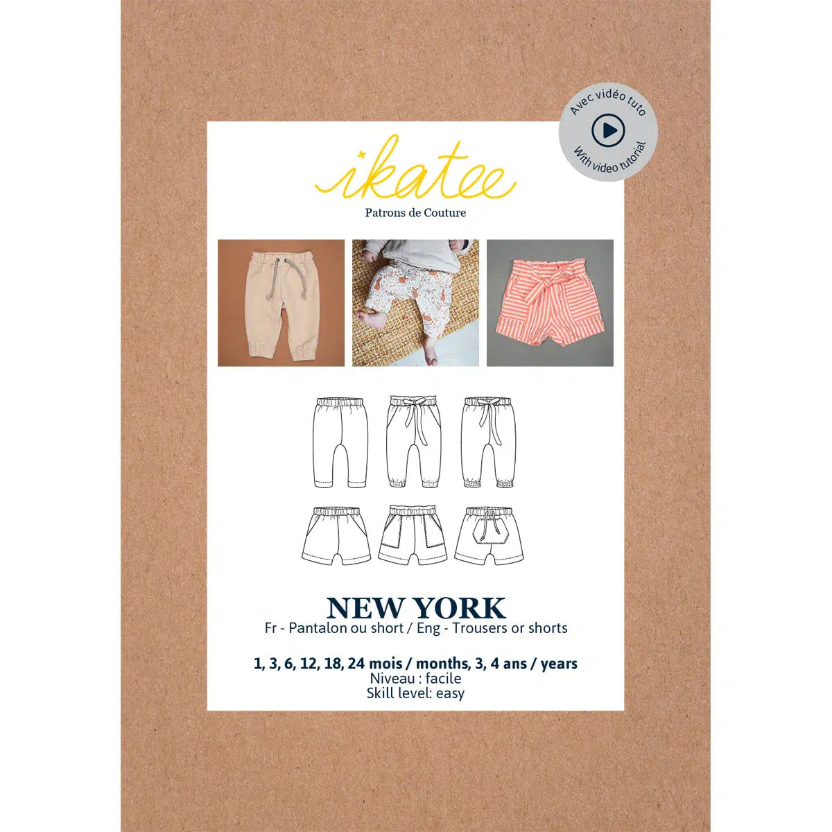 Ikatee-New York Trousers Pattern-sewing pattern - kids-gather here online