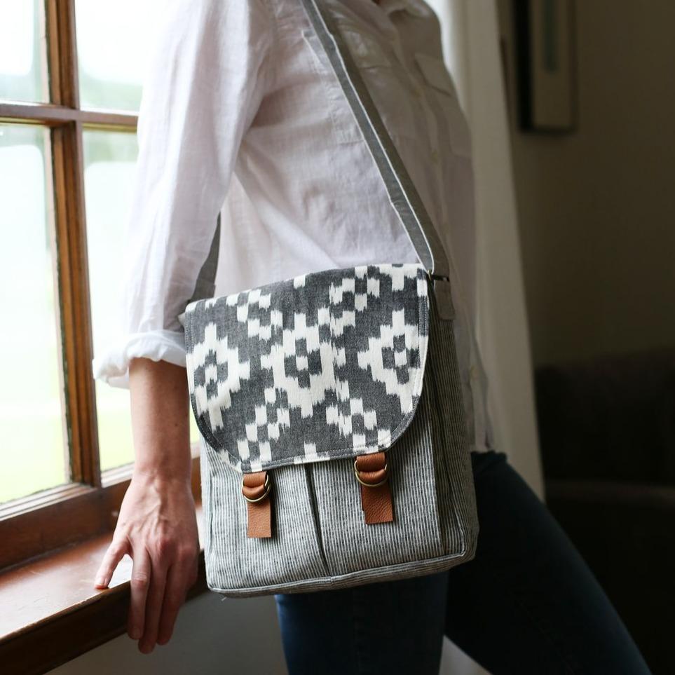 Noodlehead-Campfire Messenger Bag Pattern-sewing pattern-gather here online