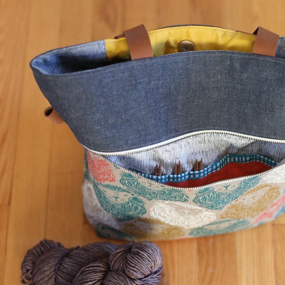 Noodlehead-Caravan Tote & Pouch Pattern-sewing pattern-gather here online