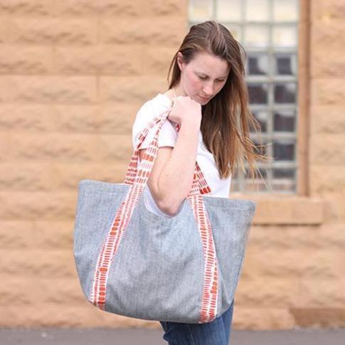 Noodlehead-Poolside Tote Pattern-sewing pattern-gather here online