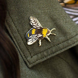 Mustard Beetle-Bumble Bee Enamel Pin-accessory-gather here online