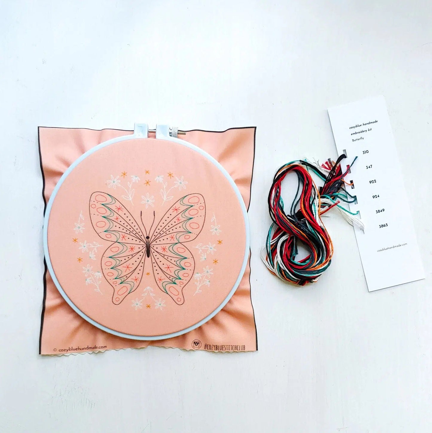 CozyBlue-Butterfly Embroidery Kit-embroidery kit-gather here online