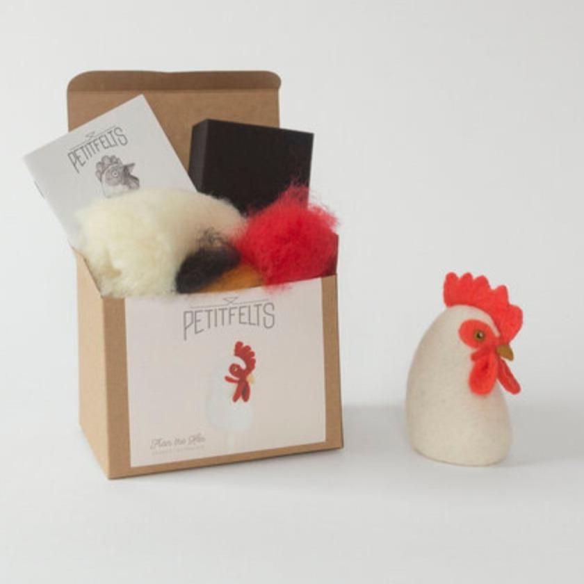 Petit Felt-Needle Felting Kit - Fran the Hen-craft kit-gather here online