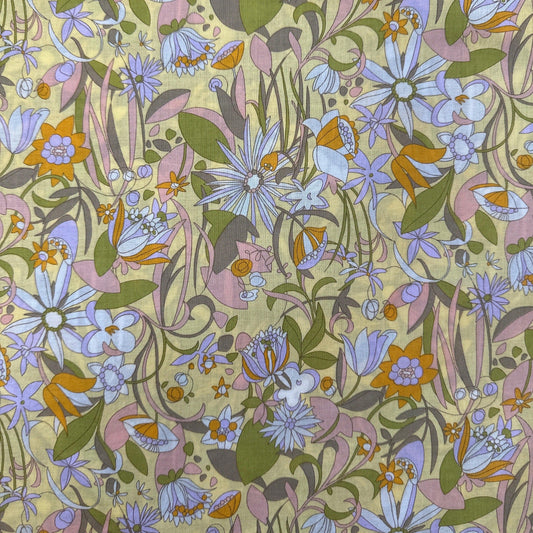 Kokka-Wild Garden Brights on Cotton Lawn-fabric-gather here online