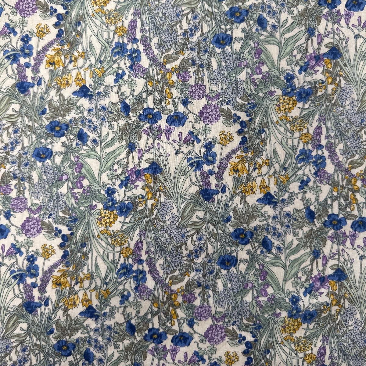 Kokka-Clustered Botanicals on Cotton Lawn-fabric-gather here online
